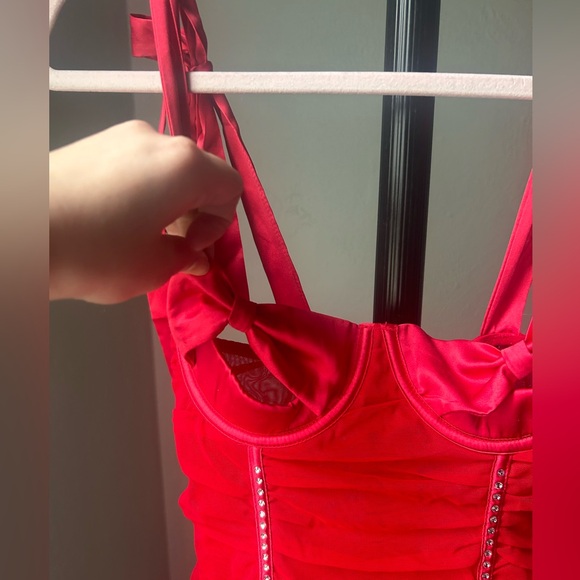 NWOT Victoria’s Secret Wicked Open-Cup Ruched Bling Dress - Picture 3 of 12